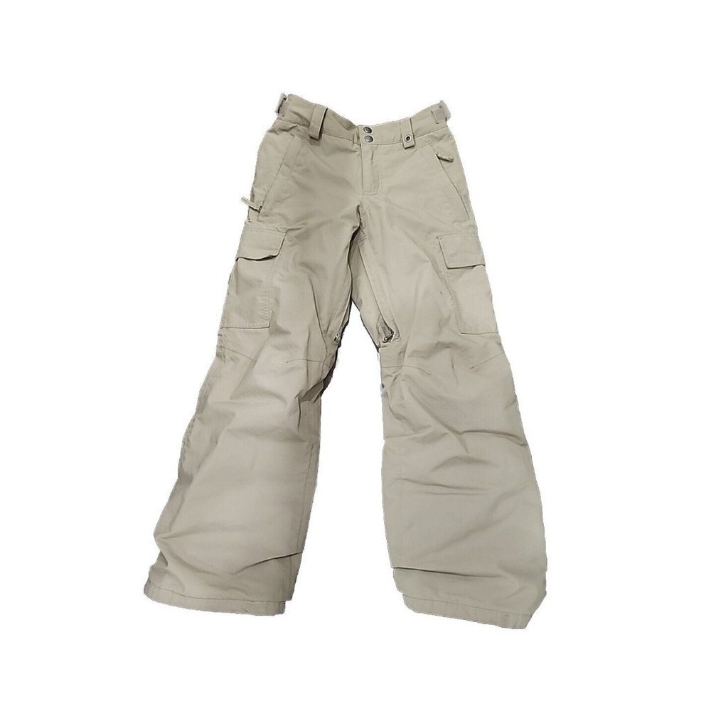 Burton Snow Pant Boy Medium 10/12 Exile Cargo Tan Winter DryRide Roomto Grow Ski